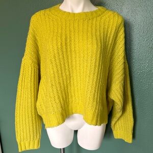 American Eagle XXL Bright Yellow Cozy Knit Pullover Sweater